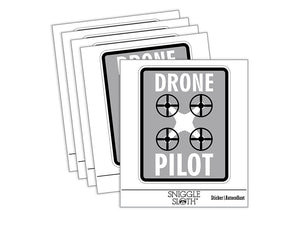 Drone Pilot Remote Controlled Hobby Waterproof Vinyl Phone Tablet Laptop Water Bottle Sticker Set - 5 Pack