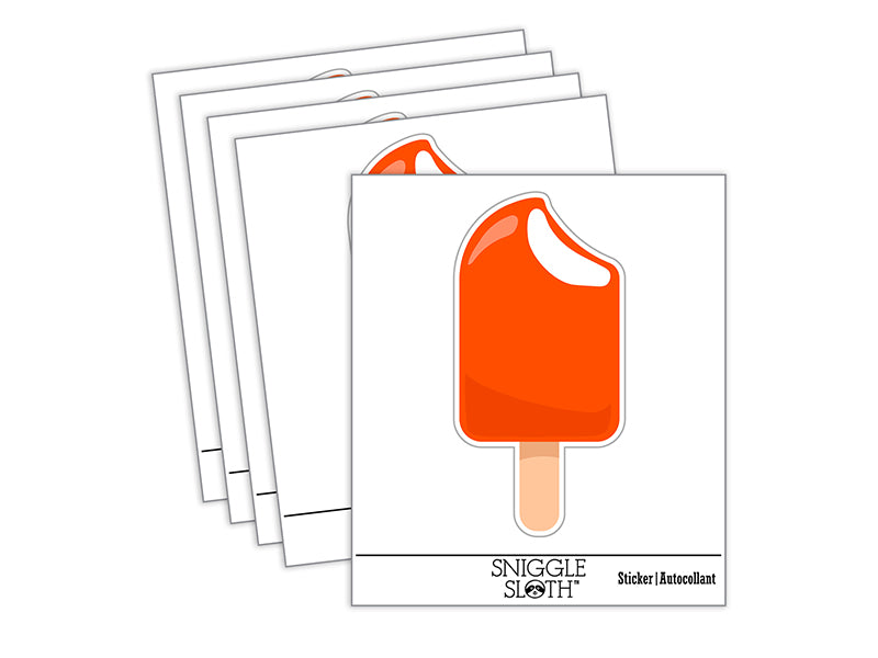 Orange Cream Popsicle Frozen Treat Waterproof Vinyl Phone Tablet Laptop Water Bottle Sticker Set - 5 Pack