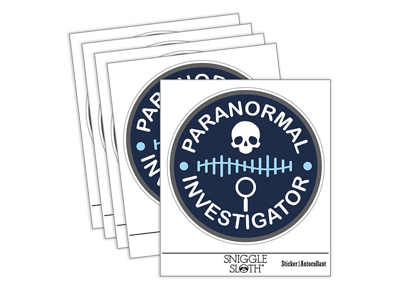Paranormal Investigator Ghost Hunter Waterproof Vinyl Phone Tablet Laptop Water Bottle Sticker Set - 5 Pack