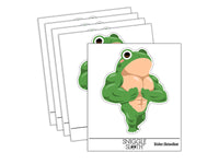 Pocket Frog Buff Muscles Funny Waterproof Vinyl Phone Tablet Laptop Water Bottle Sticker Set - 5 Pack