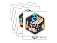 RPG Class Wizard Mage Games Fantasy Gaming Waterproof Vinyl Phone Tablet Laptop Water Bottle Sticker Set - 5 Pack