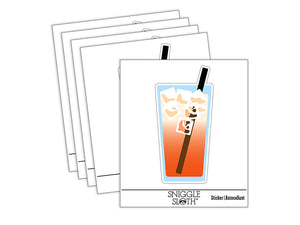 Thai Iced Tea Beverage Drink Waterproof Vinyl Phone Tablet Laptop Water Bottle Sticker Set - 5 Pack