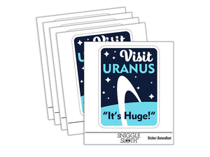 Visit Uranus Science Fiction Destination Waterproof Vinyl Phone Tablet Laptop Water Bottle Sticker Set - 5 Pack