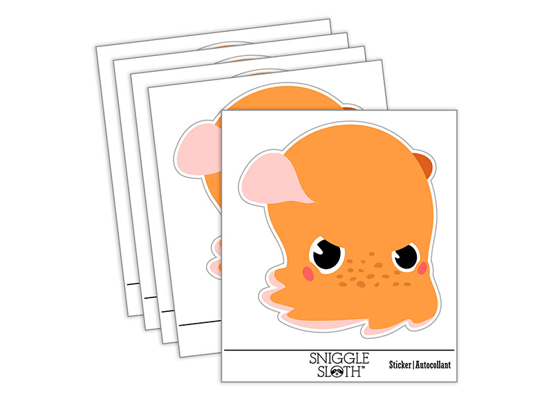 Grumpy Dumbo Octopus Waterproof Vinyl Phone Tablet Laptop Water Bottle Sticker Set - 5 Pack