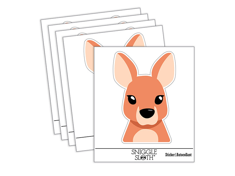 Baby Pocket Kangaroo Joey Waterproof Vinyl Phone Tablet Laptop Water Bottle Sticker Set - 5 Pack