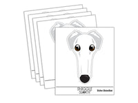 Borzoi Funny Long Nosed Dog Waterproof Vinyl Phone Tablet Laptop Water Bottle Sticker Set - 5 Pack
