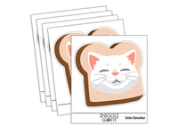 Cat in Sliced Bread Waterproof Vinyl Phone Tablet Laptop Water Bottle Sticker Set - 5 Pack