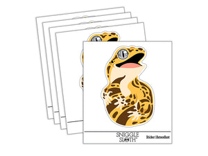 Happy Gecko Lizard Holding Tail Waterproof Vinyl Phone Tablet Laptop Water Bottle Sticker Set - 5 Pack