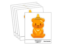 Honey Bottle Bear with Cap Waterproof Vinyl Phone Tablet Laptop Water Bottle Sticker Set - 5 Pack