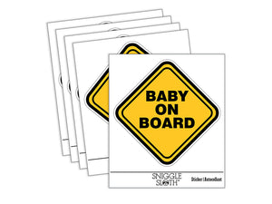 Baby On Board Pregnancy Sign Waterproof Vinyl Phone Tablet Laptop Water Bottle Sticker Set - 5 Pack