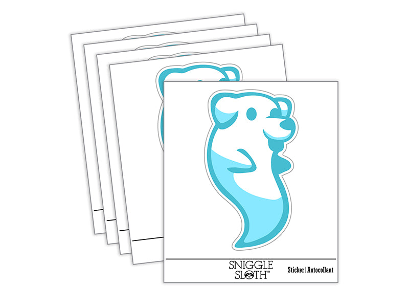 Ghost of Cute Dog Puppy Waterproof Vinyl Phone Tablet Laptop Water Bottle Sticker Set - 5 Pack