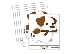 Stick Jack Russell Terrier Dog Puppy Waterproof Vinyl Phone Tablet Laptop Water Bottle Sticker Set - 5 Pack