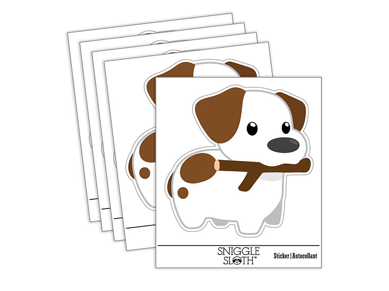 Stick Jack Russell Terrier Dog Puppy Waterproof Vinyl Phone Tablet Laptop Water Bottle Sticker Set - 5 Pack