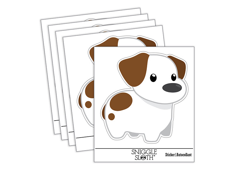 Stubby Jack Russell Terrier Dog Puppy Waterproof Vinyl Phone Tablet Laptop Water Bottle Sticker Set - 5 Pack