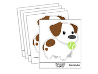 Tennis Ball Jack Russell Terrier Dog Puppy Waterproof Vinyl Phone Tablet Laptop Water Bottle Sticker Set - 5 Pack