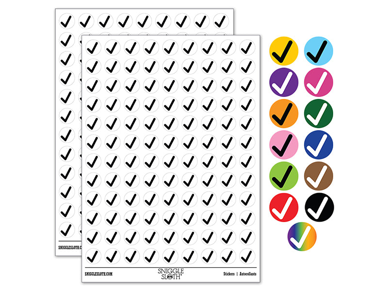 Check Mark Symbol 200+ 0.50" Round Stickers