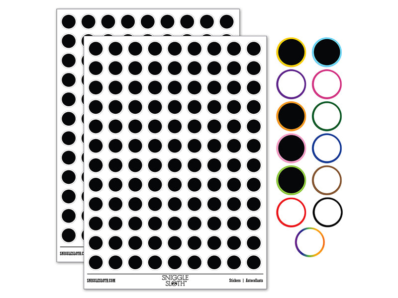Circle Dot 200+ 0.50" Round Stickers