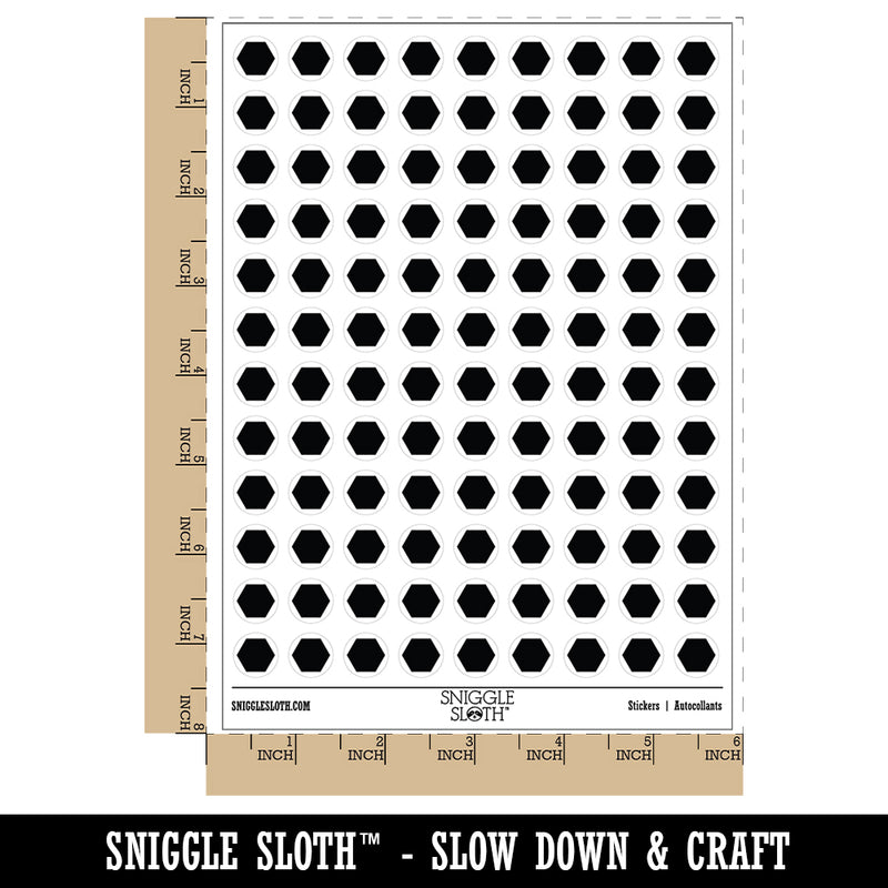 Hexagon Solid 200+ 0.50" Round Stickers