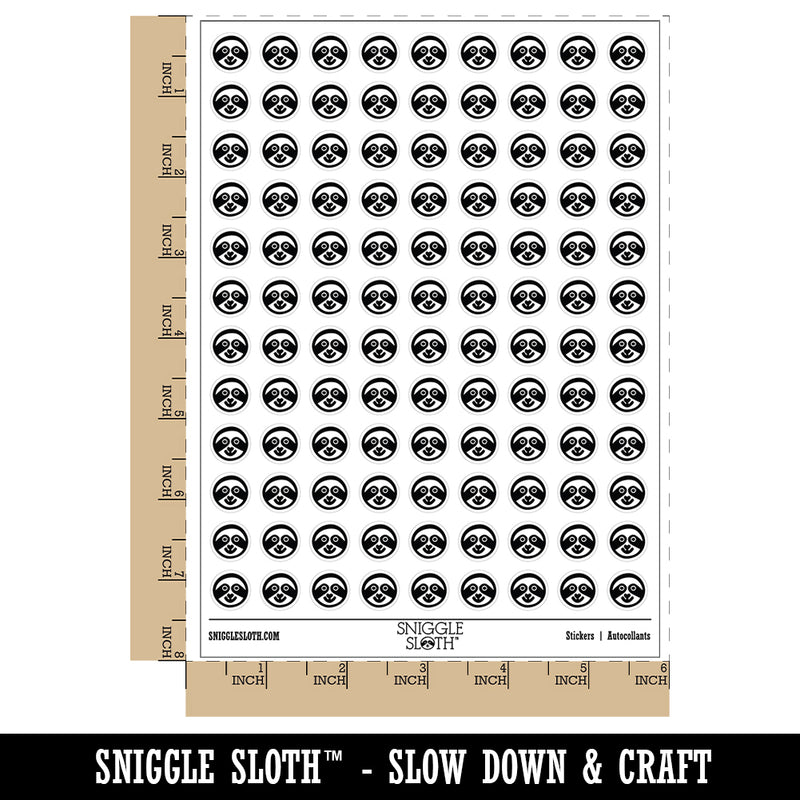 Sloth Face 200+ 0.50" Round Stickers