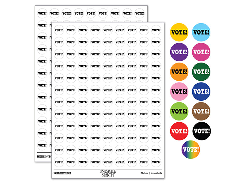 Vote Election 200+ 0.50" Round Stickers
