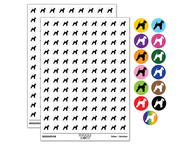 Airedale Terrier Bingley Waterside Dog Solid 200+ 0.50" Round Stickers