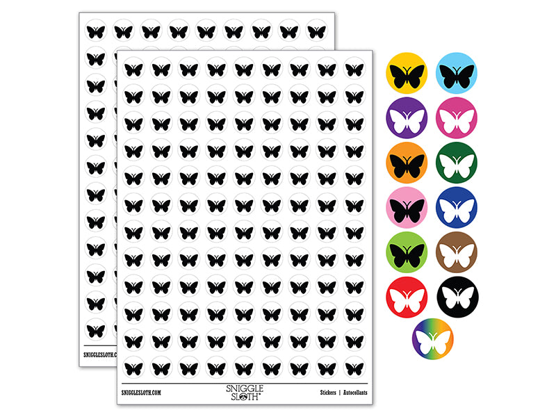 Butterfly Solid 200+ 0.50" Round Stickers