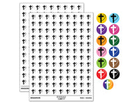 Cross and Heart Love Christian 200+ 0.50" Round Stickers