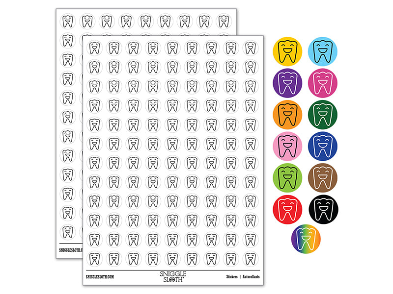 Happy Smiling Tooth Dentist 200+ 0.50" Round Stickers