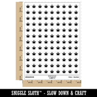 Marijuana Leaf Solid 200+ 0.50" Round Stickers