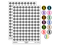 Dollar Sign Money in Circle 200+ 0.50" Round Stickers