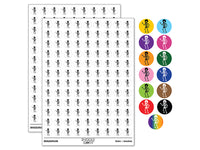 Cute Skeleton Waving 200+ 0.50" Round Stickers