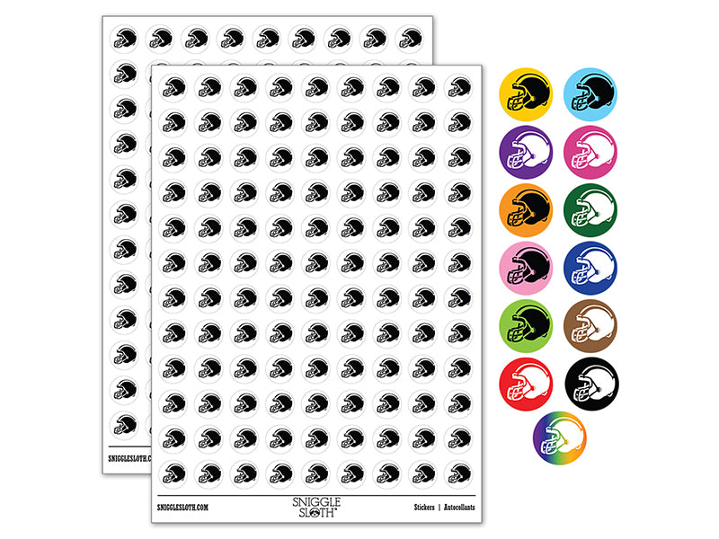 American Football Helmet Sports 0.50" Round Sticker Pack