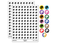 Horse Head Flowing Mane Stallion 200+ 0.50" Round Stickers