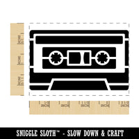 Classic Cassette Mix Tape Music Stereo Rectangle Rubber Stamp for Stamping Crafting