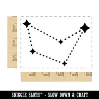 Capricorn Zodiac Star Constellation Rectangle Rubber Stamp for Stamping Crafting