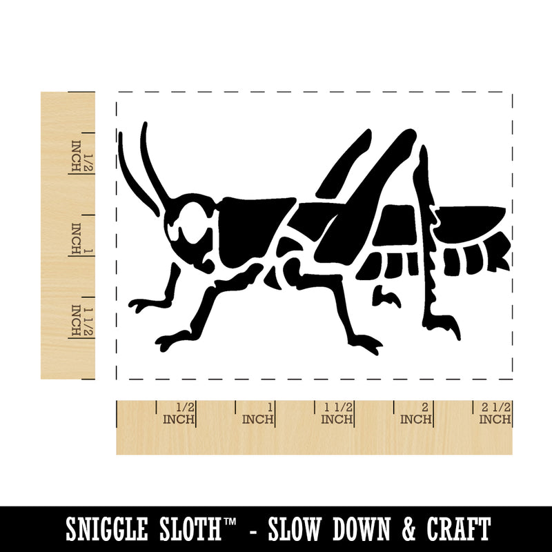 Grasshopper Locust Insect Bug Rectangle Rubber Stamp for Stamping Crafting