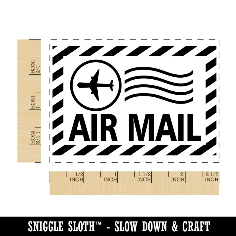 Air Mail Postmark Rectangle Rubber Stamp for Stamping Crafting