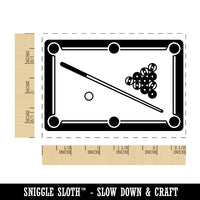 Billiard Pool Table Rectangle Rubber Stamp for Stamping Crafting