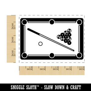 Billiard Pool Table Rectangle Rubber Stamp for Stamping Crafting