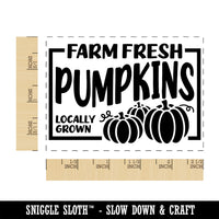 Farm Fresh Pumpkins Fall Halloween Rectangle Rubber Stamp for Stamping Crafting