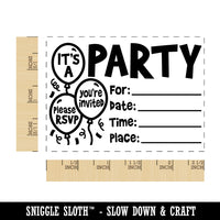 It's a Party Invitation Rectangle Rubber Stamp for Stamping Crafting