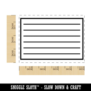 Notecard with Lines Rectangle Rubber Stamp for Stamping Crafting