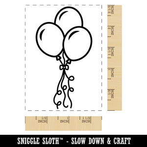 Bunch of Balloons Celebration Birthday Party Rectangle Rubber Stamp for Stamping Crafting