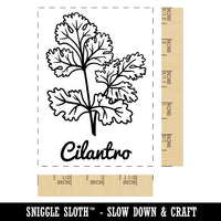 Cilantro Herb Label Plant Rectangle Rubber Stamp for Stamping Crafting