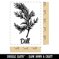 Dill Herb Label Plant Rectangle Rubber Stamp for Stamping Crafting