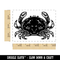 Dungeness Crab Seafood Crustacean Rectangle Rubber Stamp for Stamping Crafting