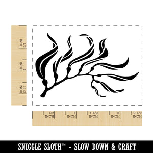 Kelp Seaweed Ocean Plant Vegetation Rectangle Rubber Stamp for Stamping Crafting