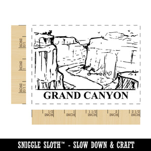 National Park Grand Canyon Rectangle Rubber Stamp for Stamping Crafting
