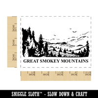National Park Great Smokey Mountains Rectangle Rubber Stamp for Stamping Crafting