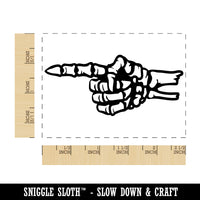 Skeleton Bone Hand Pointing Index Finger Spooky Halloween Rectangle Rubber Stamp for Stamping Crafting